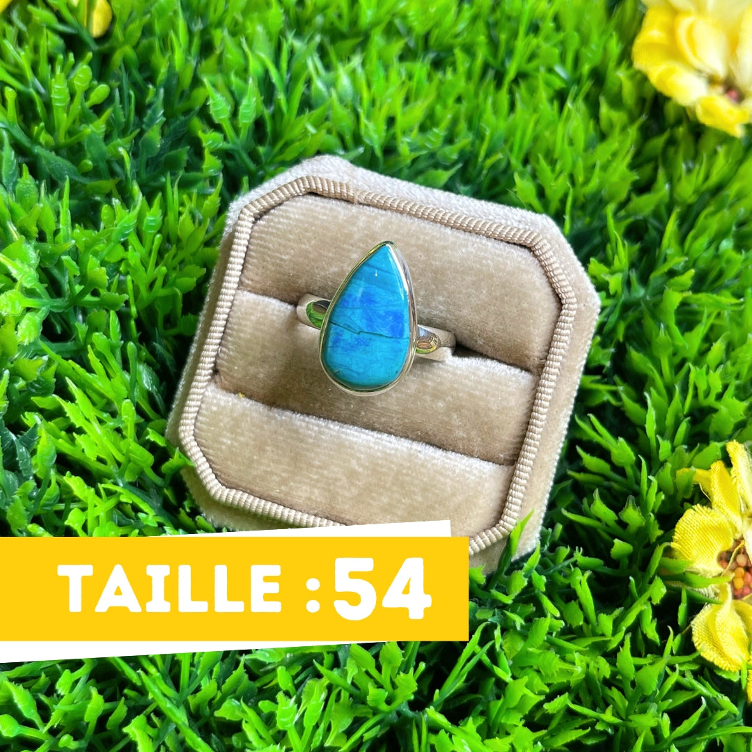 Bague Opale Bleue du Pérou #31