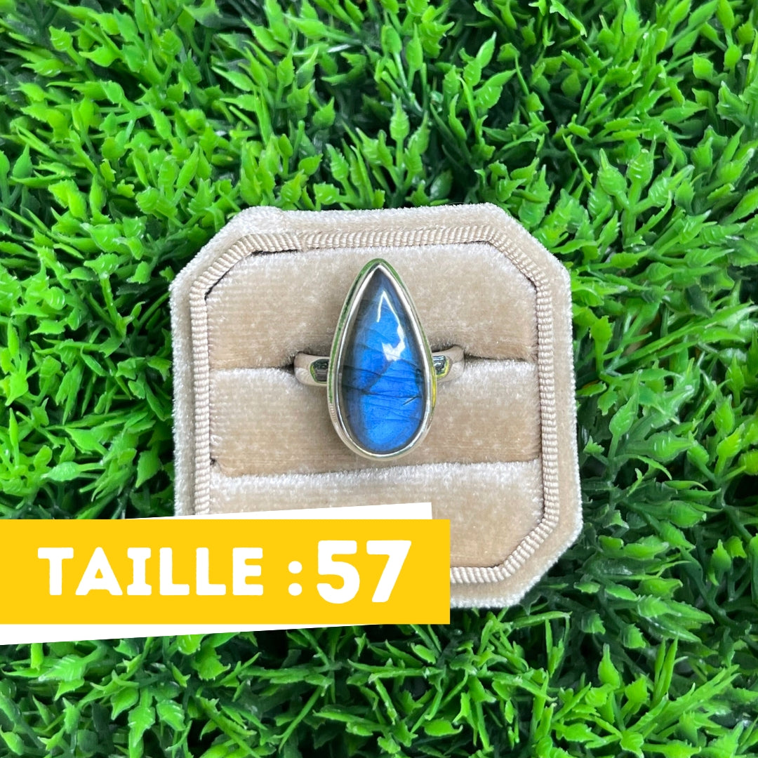 Bague Argent Labradorite Bluefire #191