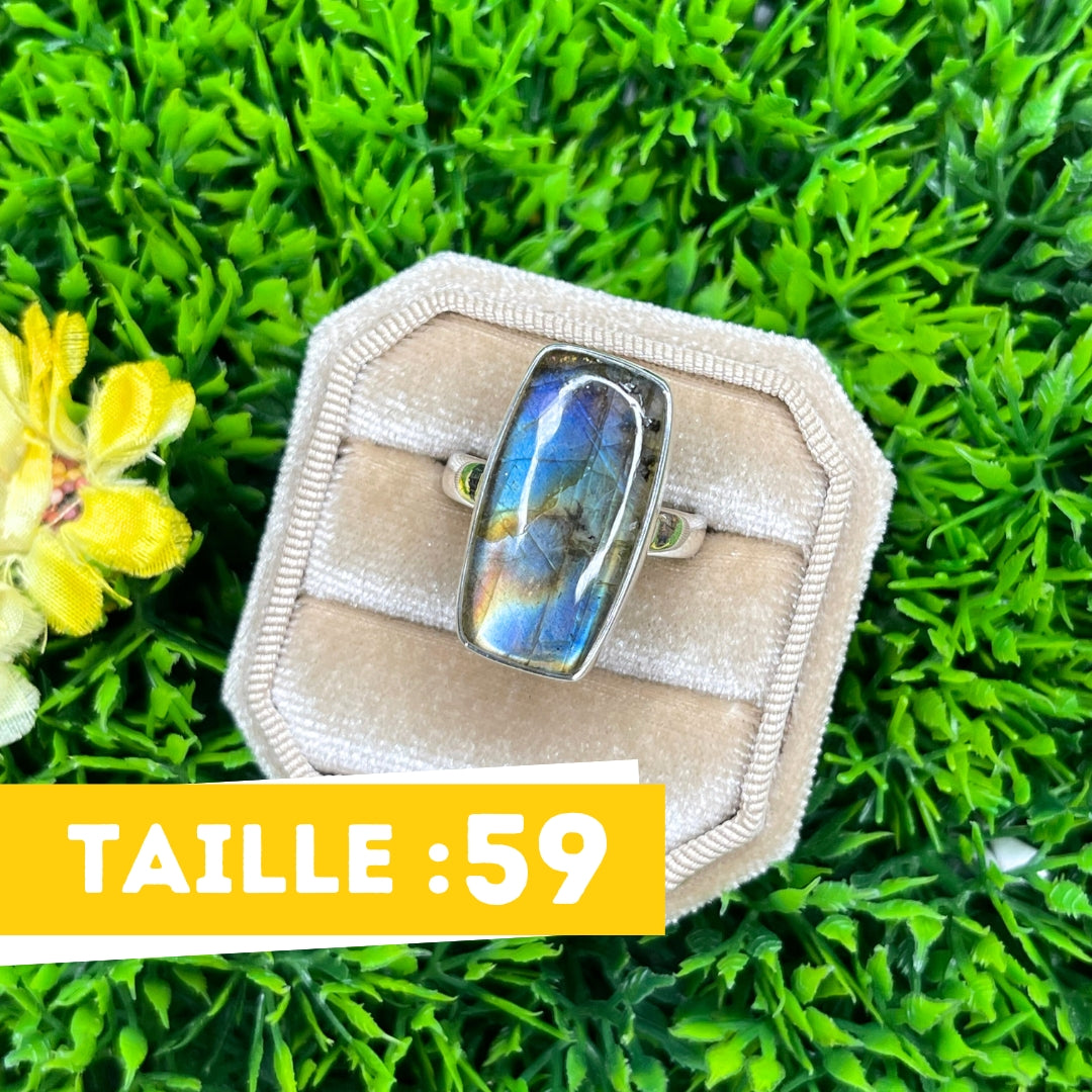 Bague Argent Labradorite Bluefire #132