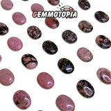 Pendentifs Percé percés Rhodonite ovale