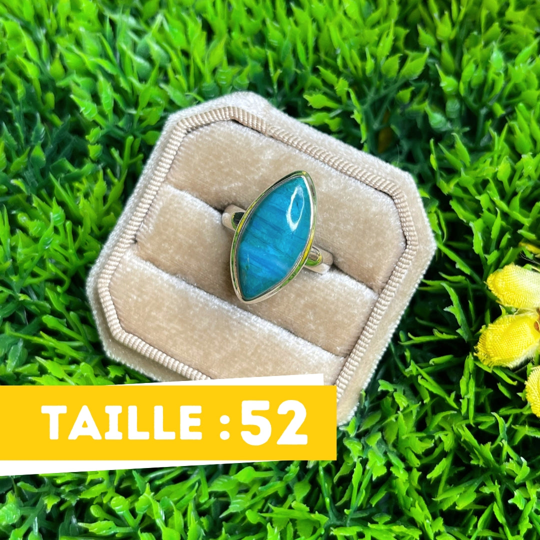 Bague Opale Bleue du Pérou #29