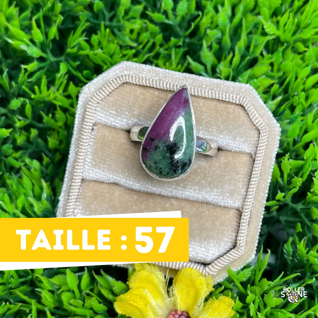 Bague Argent Rubis Zoïsite #6