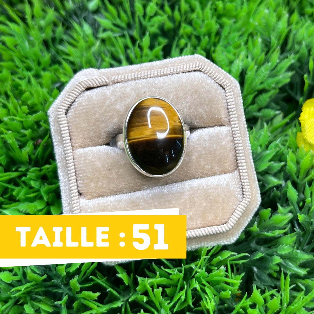 Bague Argent 925 Oeil de Tigre #32