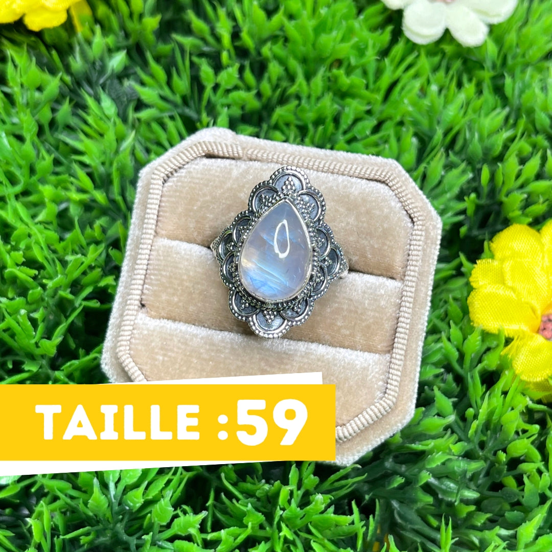 Bague Argent 925 Pierre de Lune #2