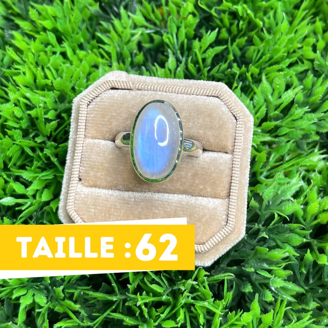 Bague Pierre de Lune Blue Fire #185