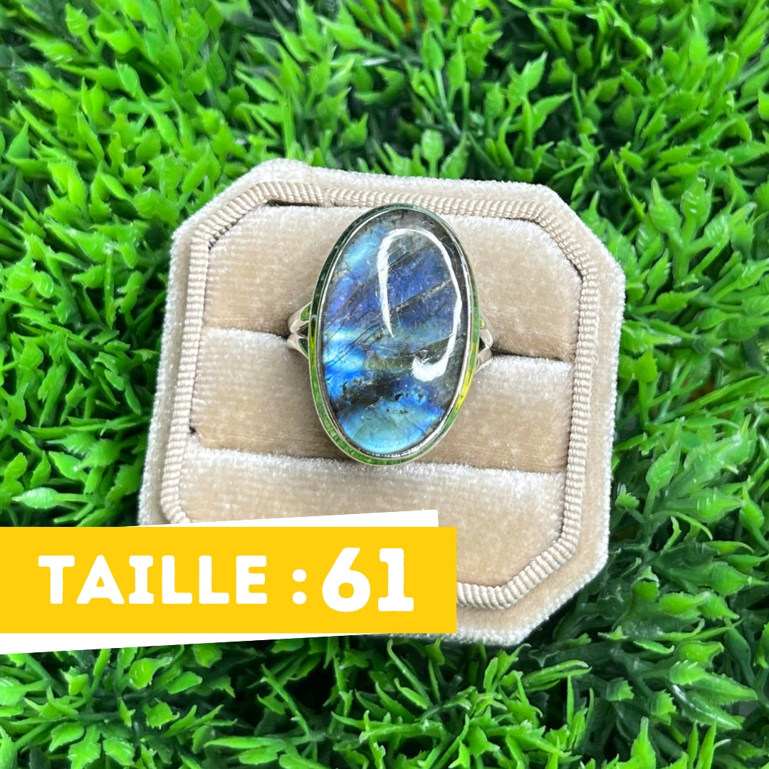 Bague Argent Labradorite Bluefire #204