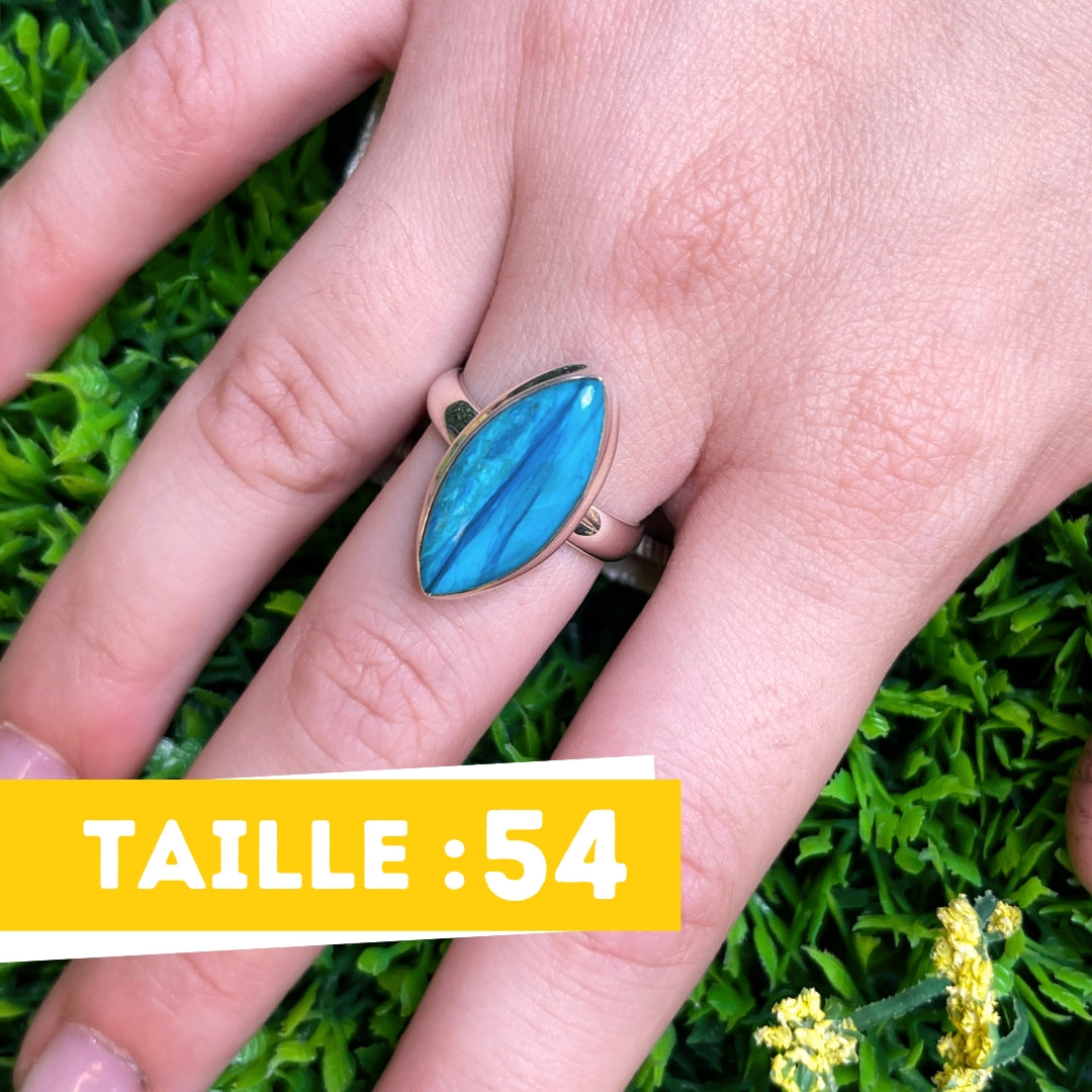 Bague Opale Bleue du Pérou #4