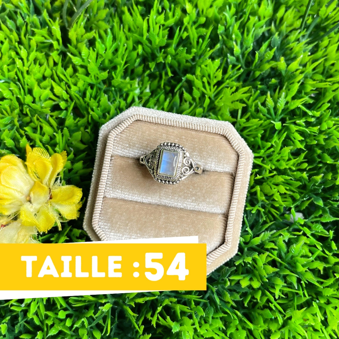 Bague Pierre de Lune Blue Fire #141