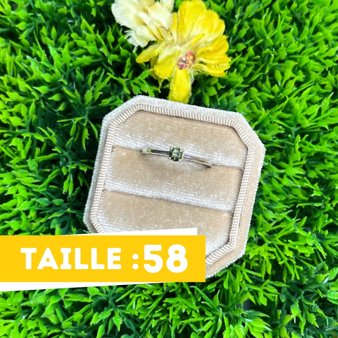 Bague Argent Moldavite #24