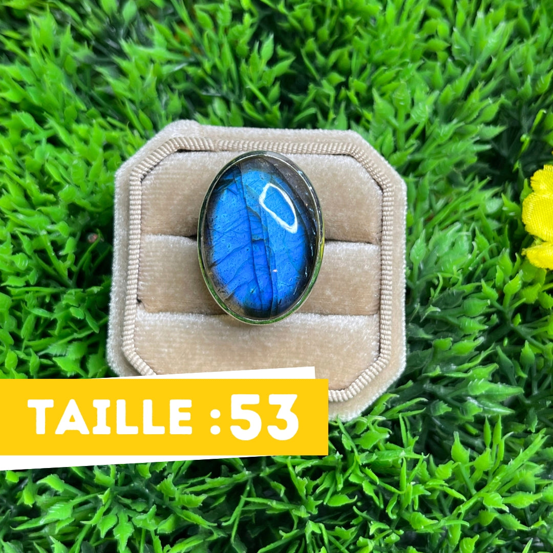 Bague Argent Labradorite Bluefire #168