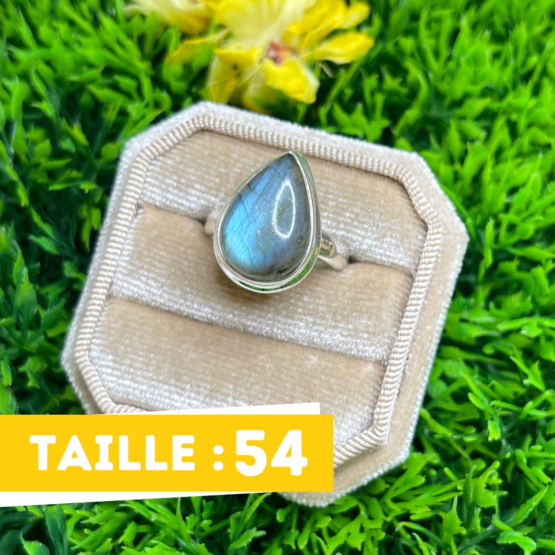 Bague Argent Labradorite Bluefire #68