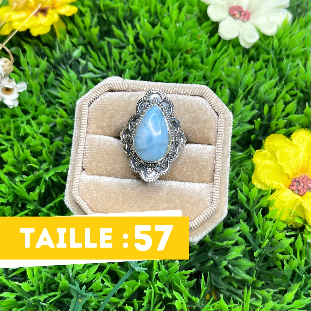 Bague Argent 925 Larimar #7