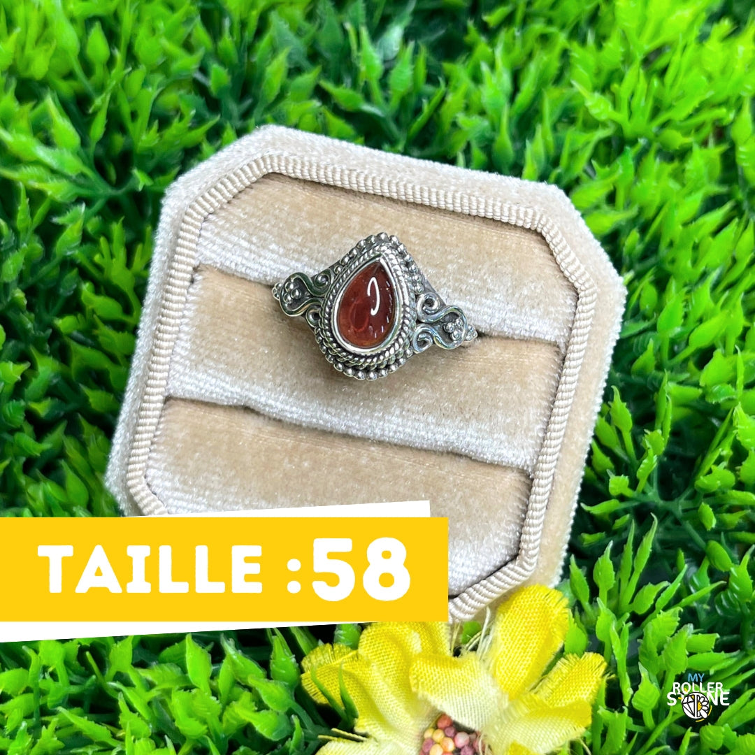 Bague Argent Grenat #3