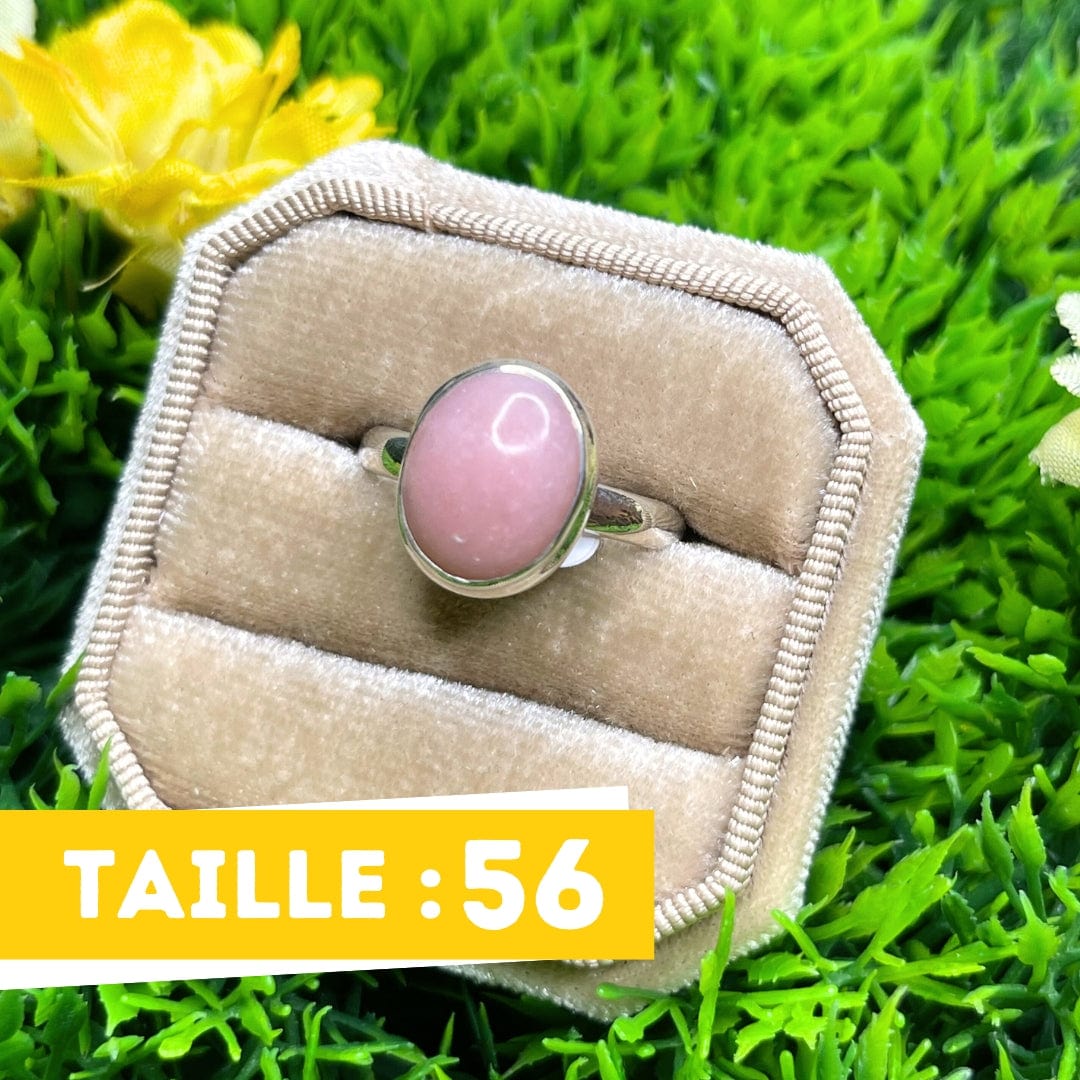 Bague Argent Opale Rose #48