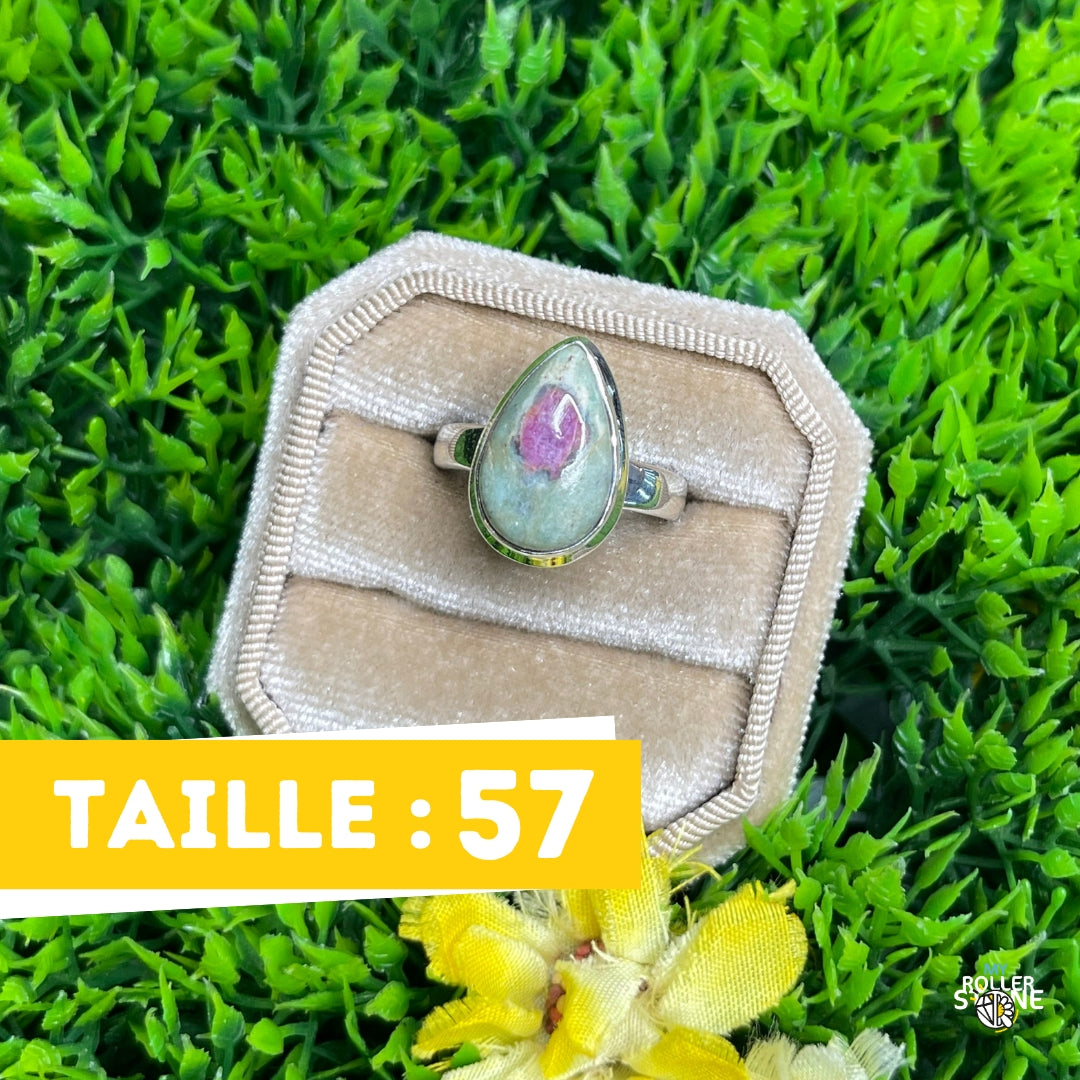 Bague Argent Rubis Fuchsite #4