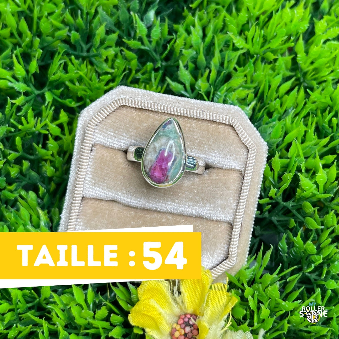 Bague Argent Rubis Fuchsite #24