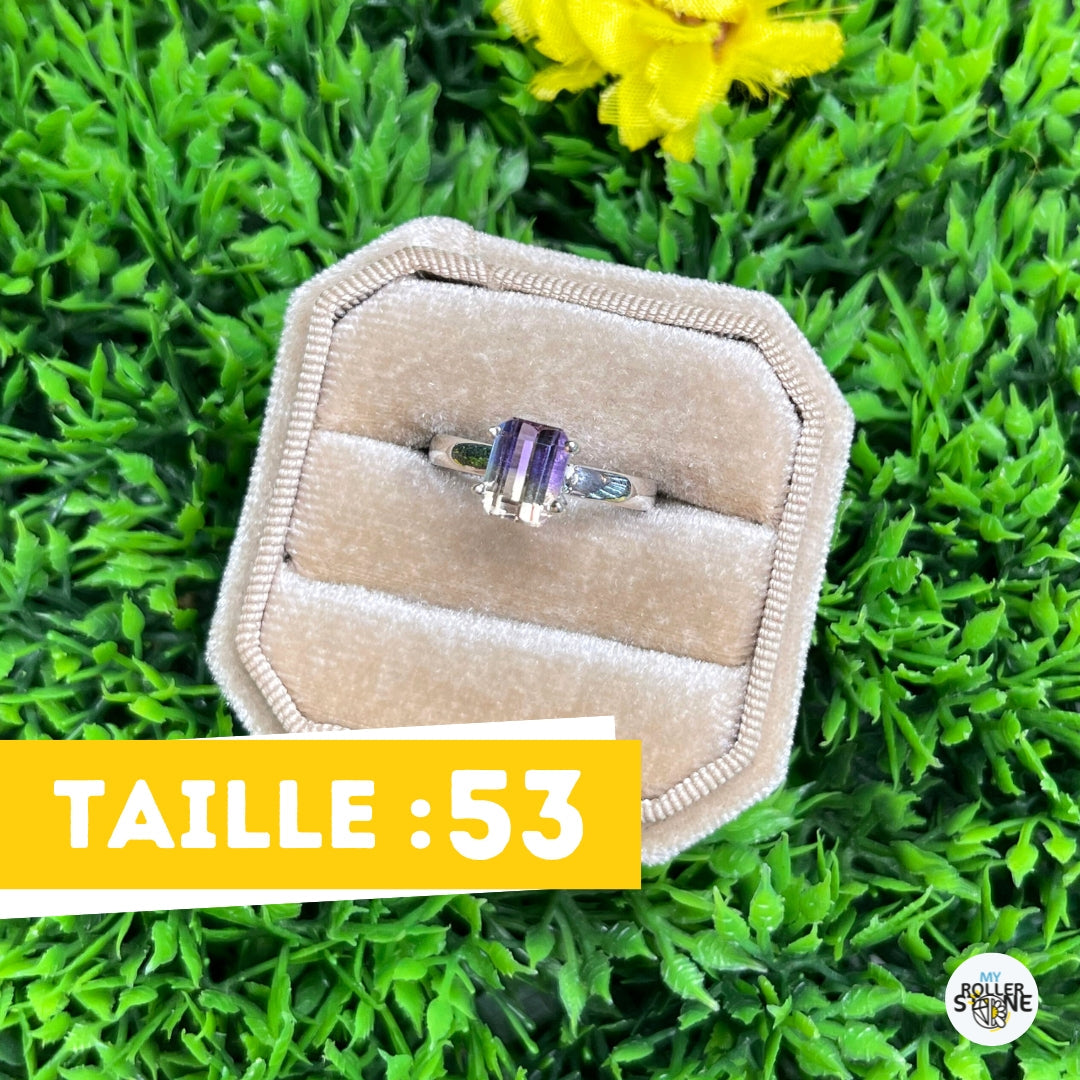 Bague Argent Amétrine #7