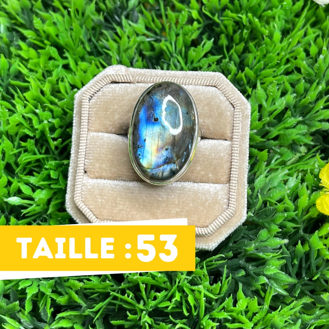 Bague Argent Labradorite Multifire #161