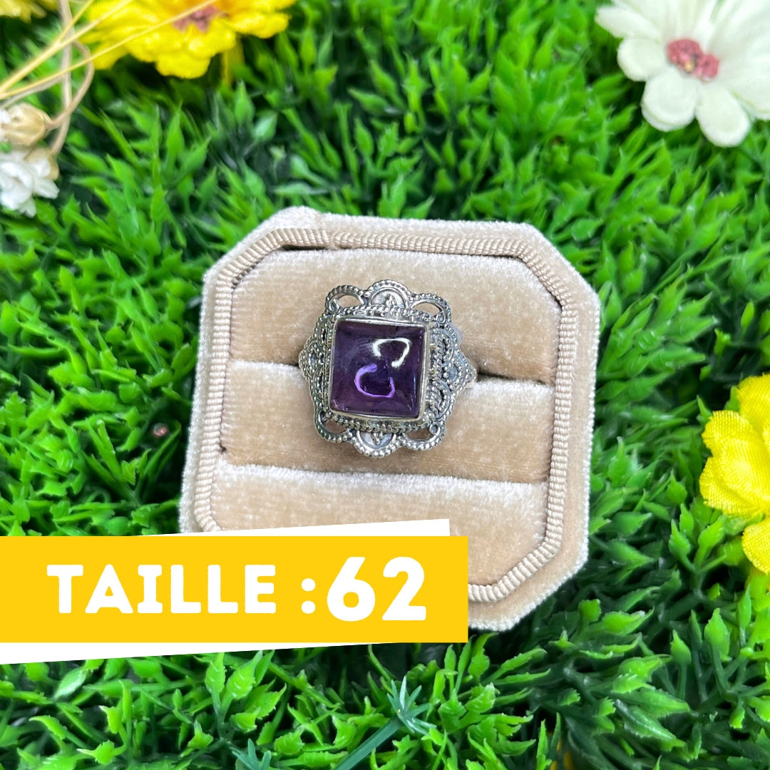 Bague Argent 925 Améthyste #25