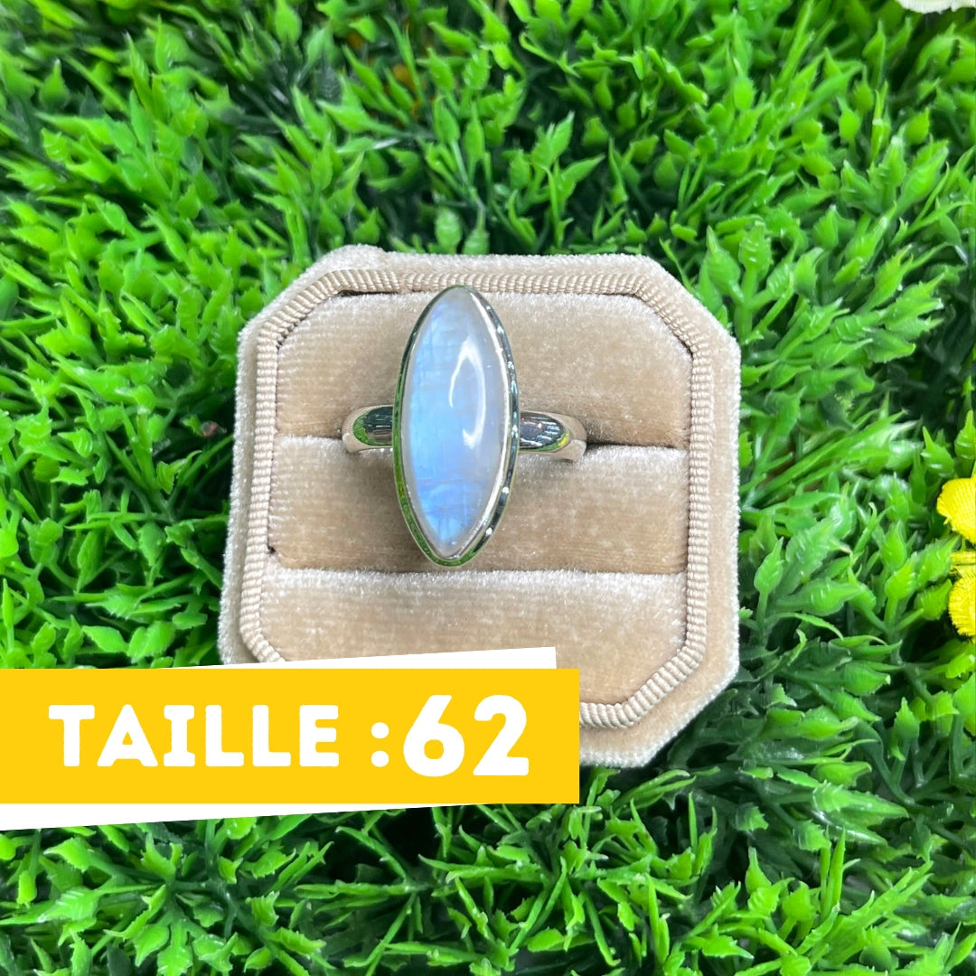 Bague Pierre de Lune Blue Fire #190