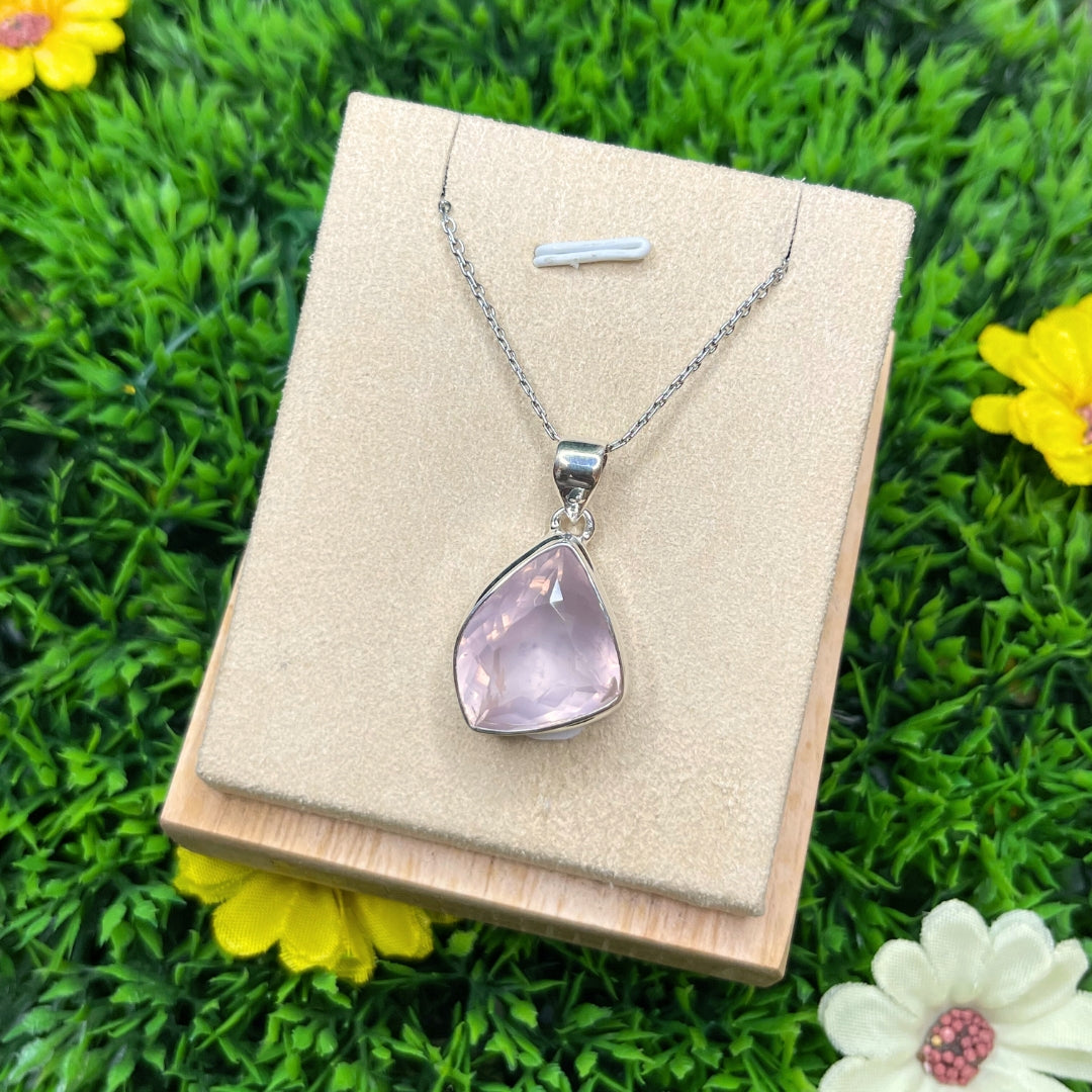 Pendentif Quartz Rose #6