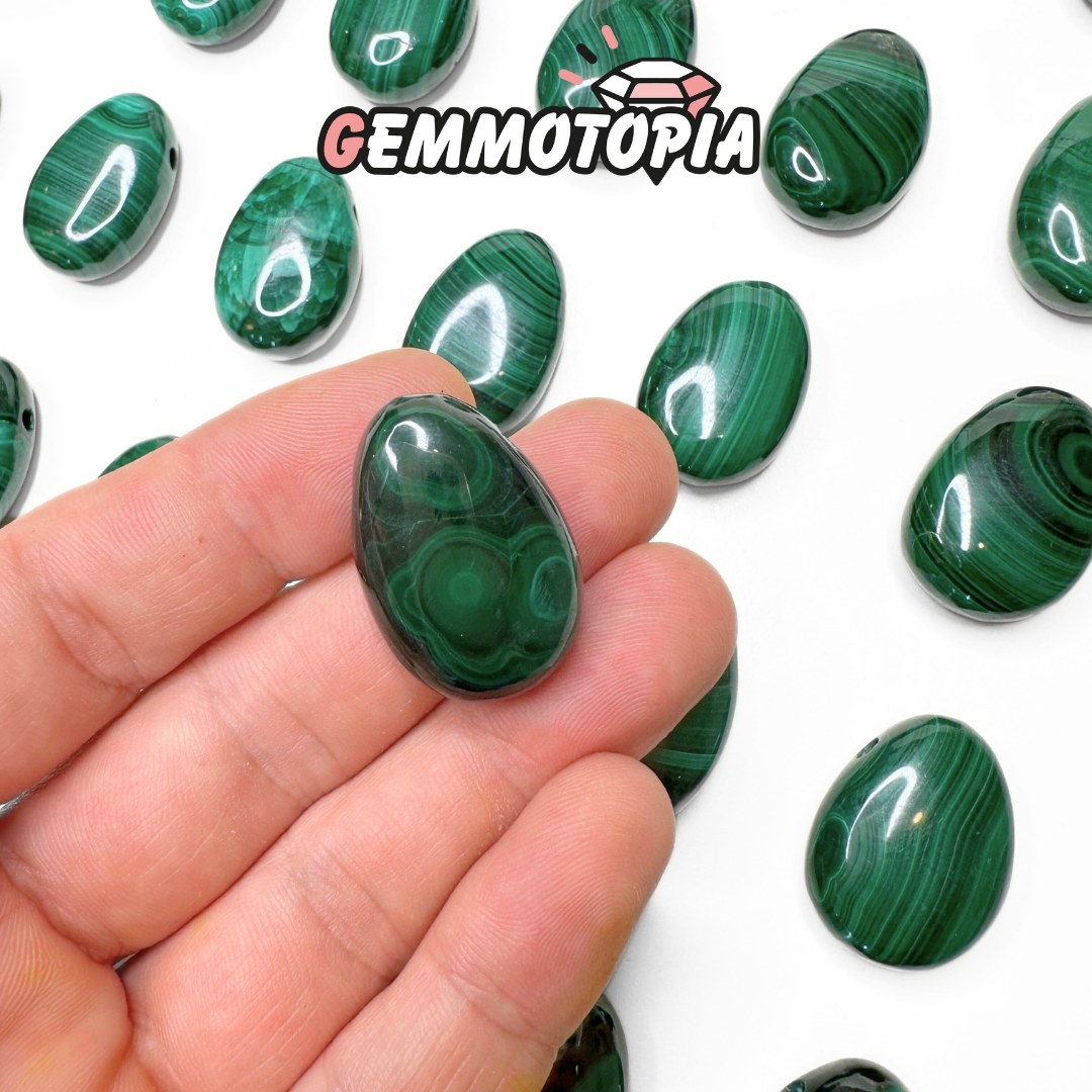 Pendentif Percé Malachite large trou