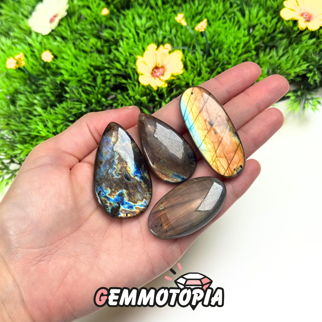 Pendentifs Percé Labradorite Multi Fire