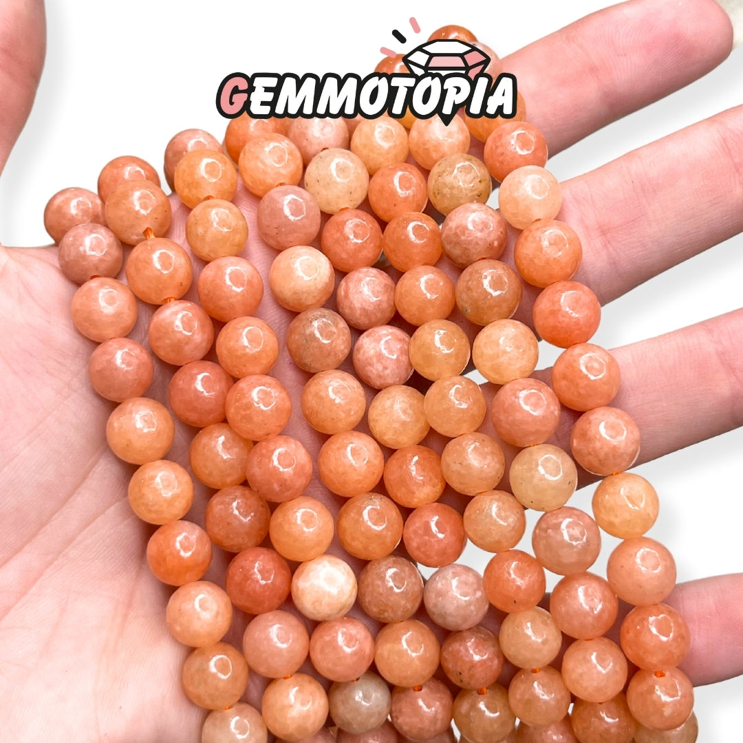 Perle Calcite Orange AB 8 MM