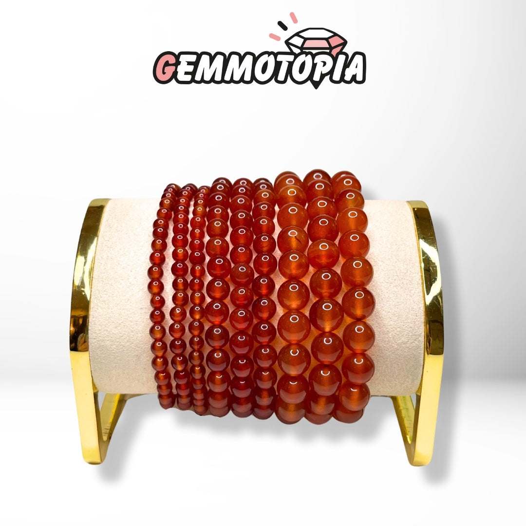 Bracelet Agate Rouge 5A