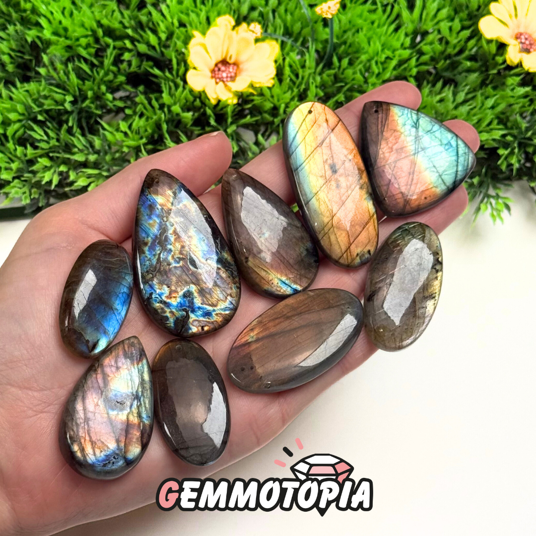 Pendentif Percé Labradorite Multi Fire