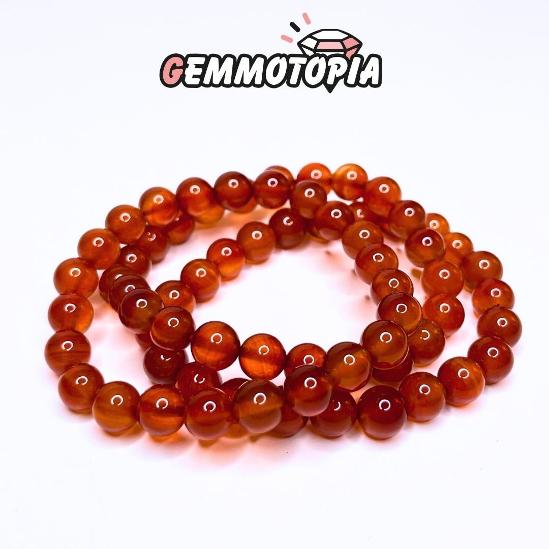 Bracelet en Agate Rouge 5A