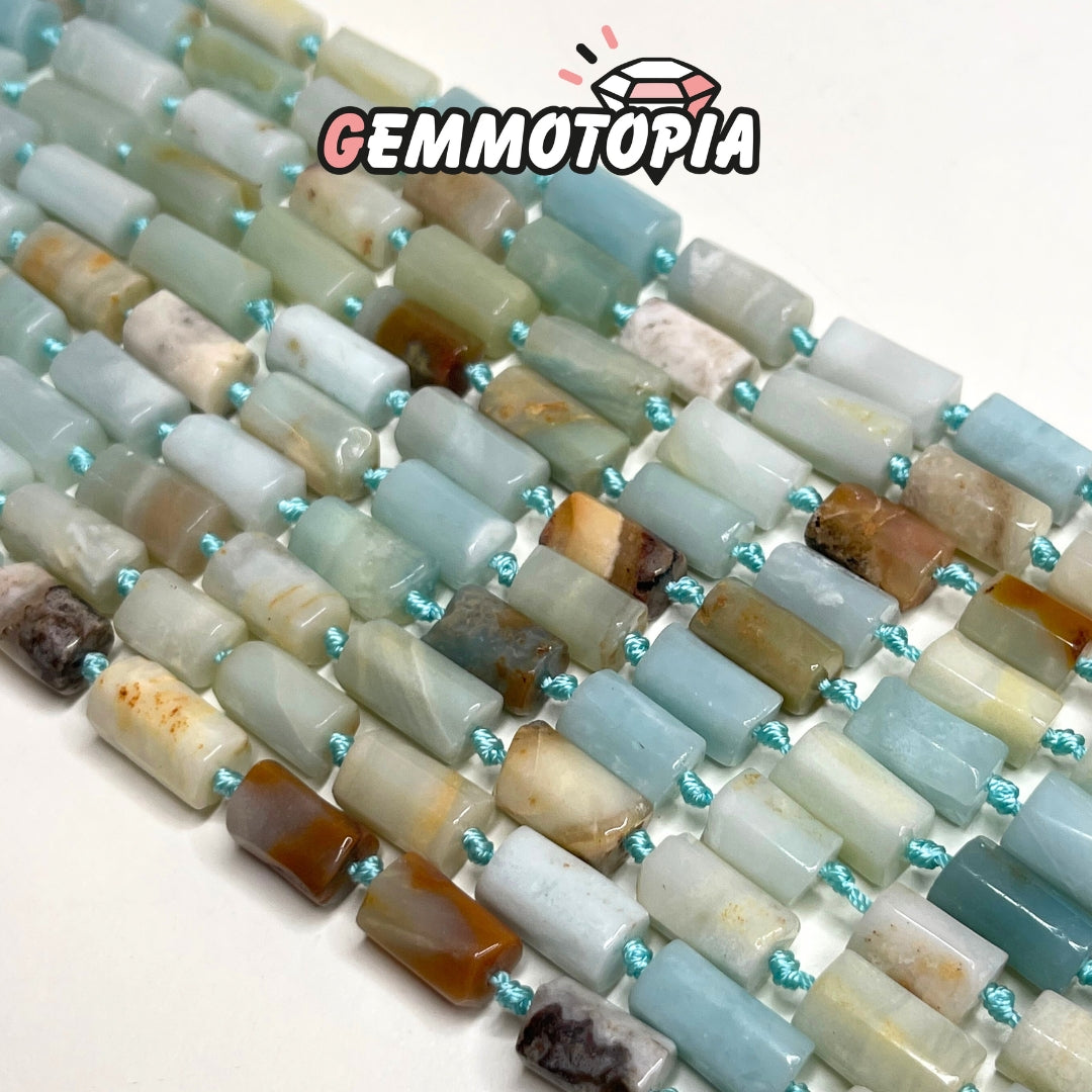 Perle Colonne en Amazonite