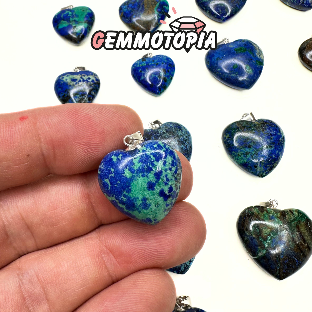 Pendentif Coeur Azurite