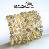 Bracelet Quartz Rutile Doré 3A