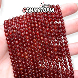 Perle Cornaline Rouge 7A 4 MM