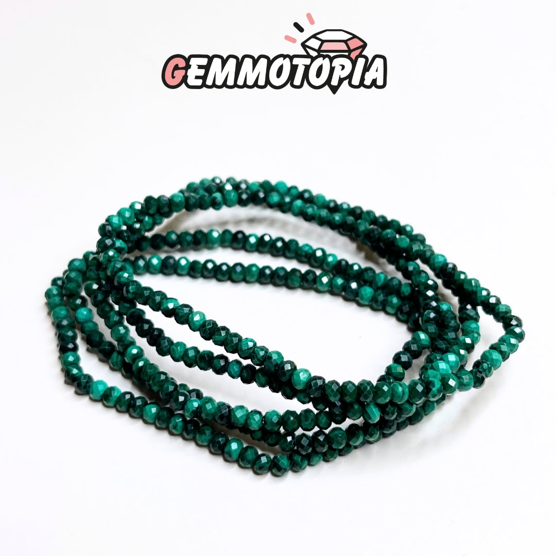 Bracelet Facettée en Malachite