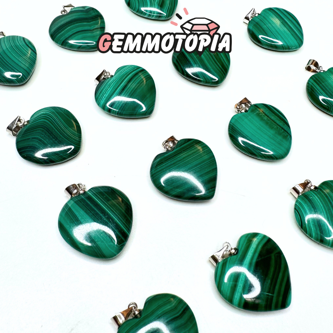 Pendentif Malachite Coeur