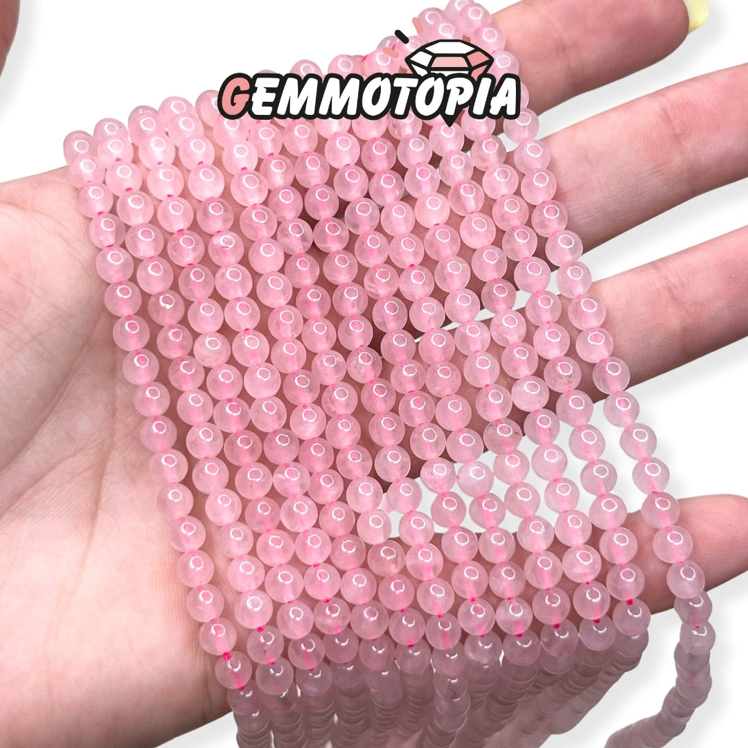 Perle Quartz Rose 1A 4 MM