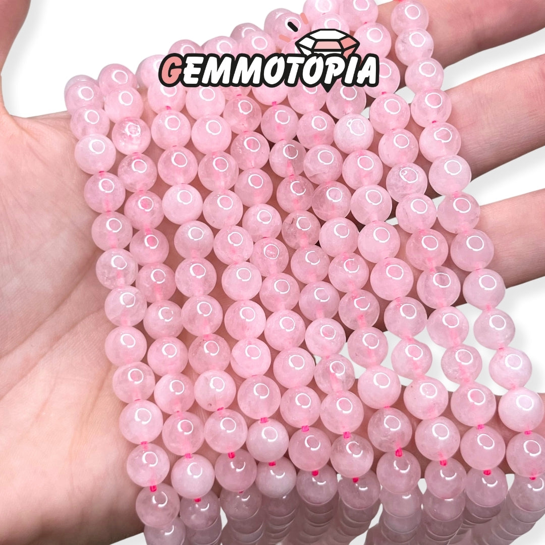 Perle Quartz Rose 1A 6 MM