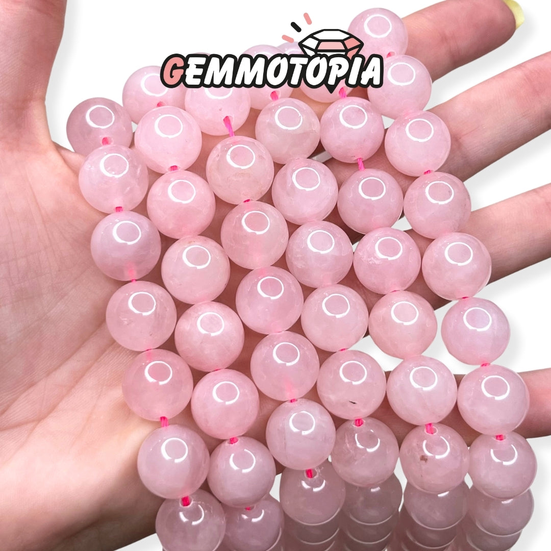 Perle Quartz Rose 1A 10 MM