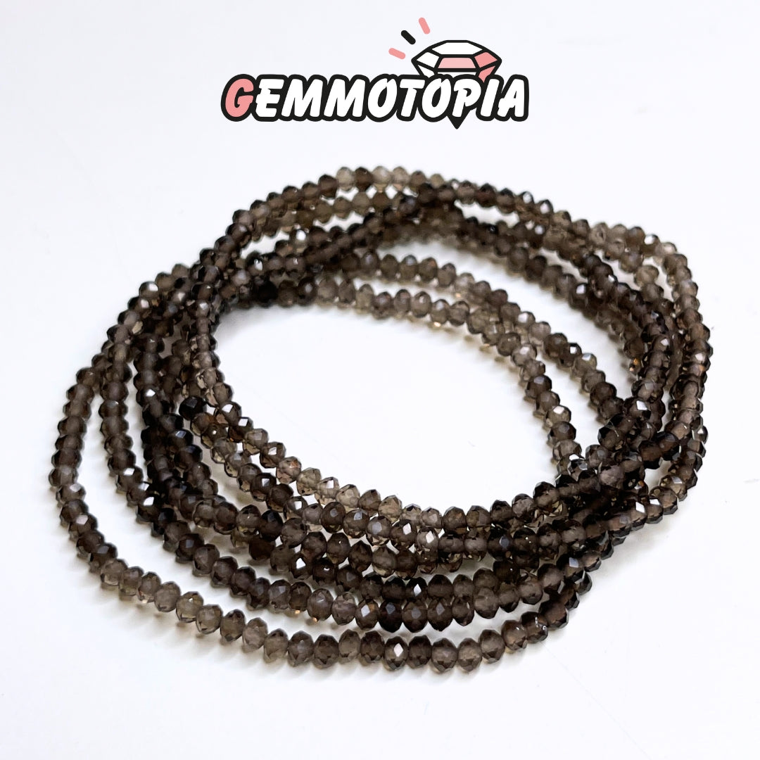 Bracelet Facettée Quartz Fumé