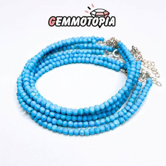 Bracelet Turquoise Kingman Facetté