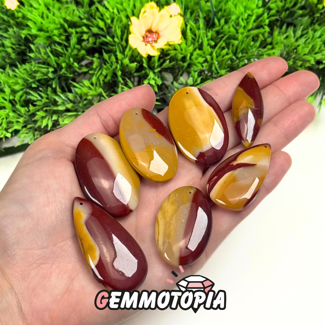 Pendentif Percé Jaspe Mookaïte