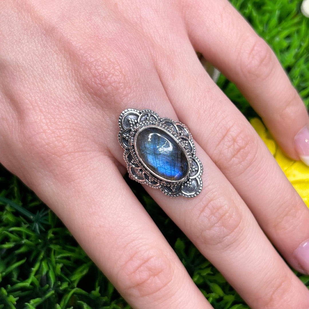 Bague Labradorite Bluefire Argent 925 #15