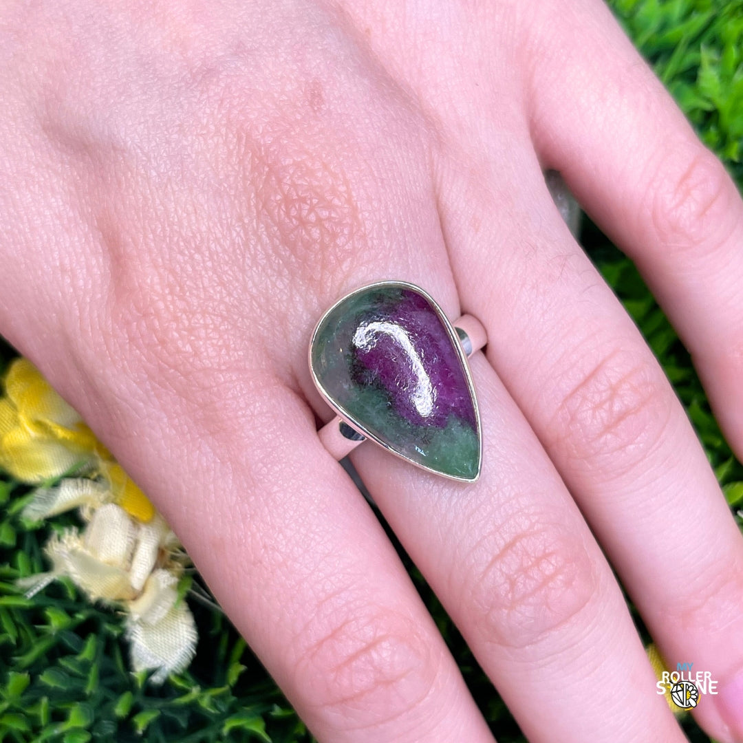 Bague Argent Rubis Zoïsite #10