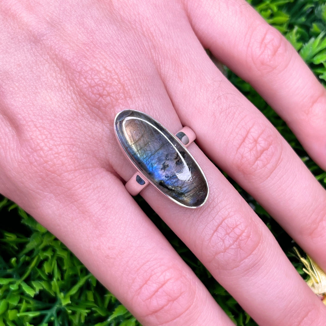 Bague Argent Labradorite Bluefire #129