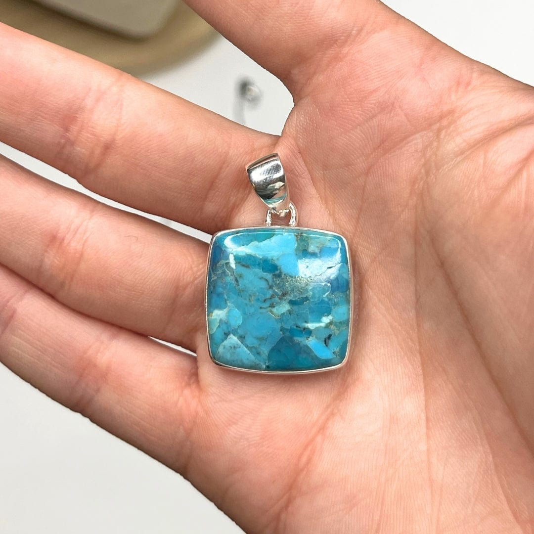 Pendentif Argent 925 Turquoise Mohave #21