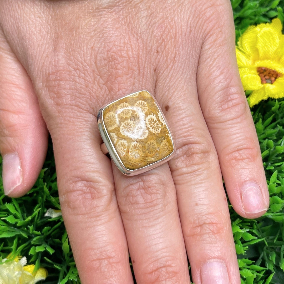 Bague Argent Chrysanthème #7