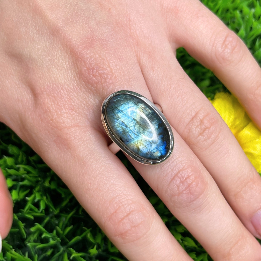 Bague Argent Labradorite Multifire #15