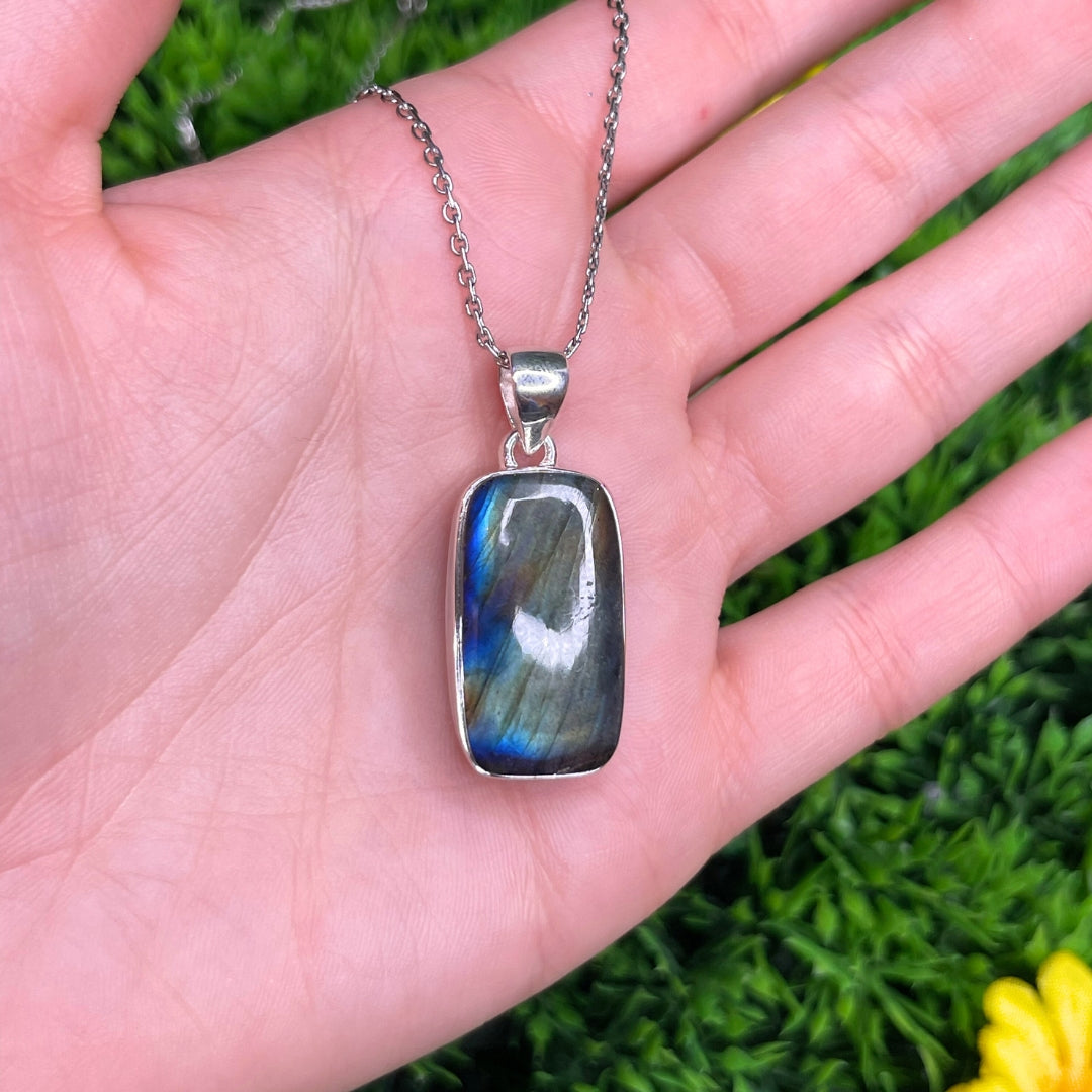 Pendentif Labradorite Blue Fire #35